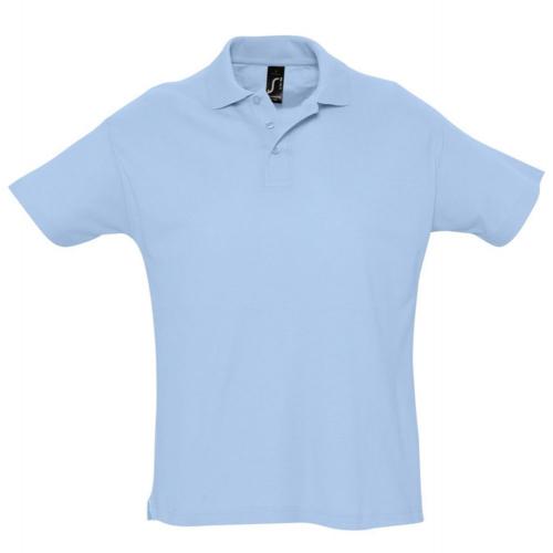 Рубашка поло мужская Summer 170 голубая, размер XL