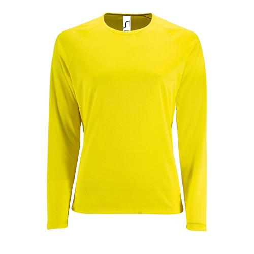 Футболка с длинным рукавом Sporty LSL Women желтый неон, размер XL