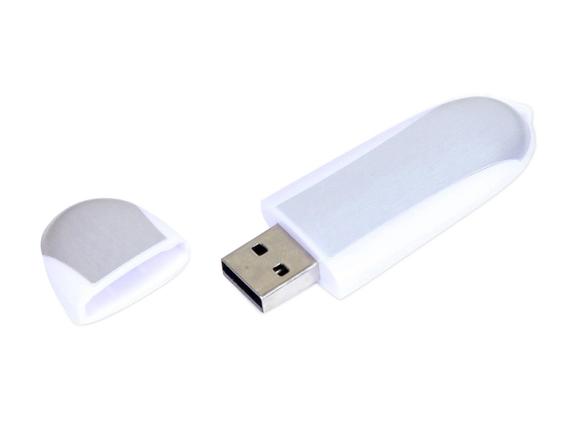 USB 2.0- флешка промо на 16 Гб овальной формы