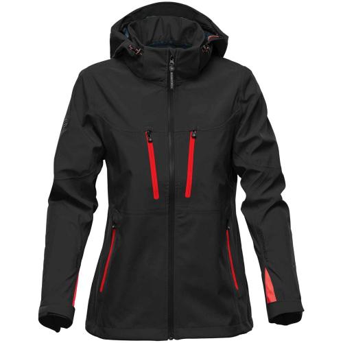 Куртка софтшелл женская Patrol черная с красным, размер XXL