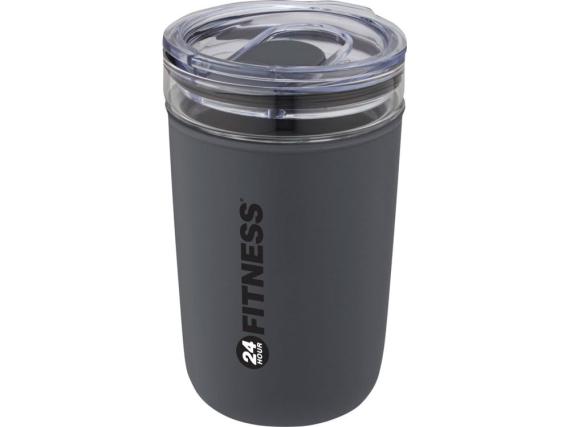 Стеклянная кружка «Bello» с внешней стенкой из переработанного пластика