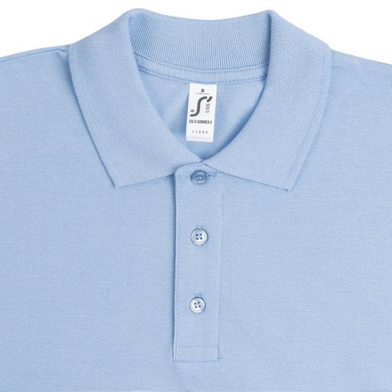 Рубашка поло мужская Summer 170 голубая, размер M