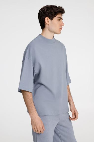 Футболка оверсайз унисекс T9, серая, размер XL/XXL