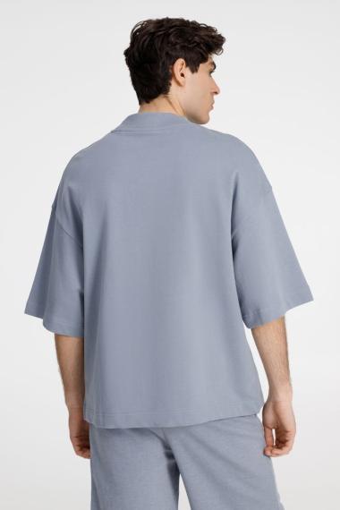 Футболка оверсайз унисекс T9, серая, размер XL/XXL