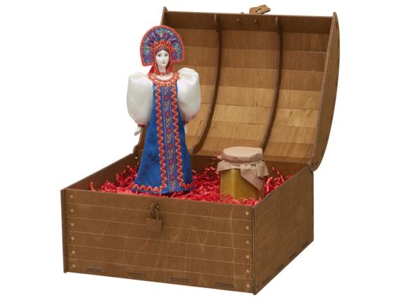 Подарочный набор: кукла фарфоровая, крем-мёд с лаймом и имбирем