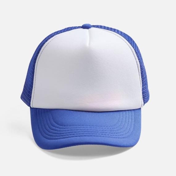 Бейсболка Bubble, синяя с белым