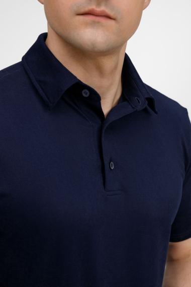 Рубашка поло унисекс Senti, темно-синяя, размер XXL