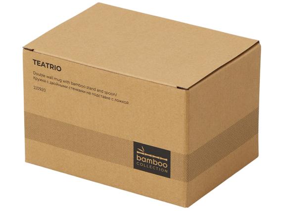 Кружка с двойными стенками на подставке с ложкой «Teatrio»