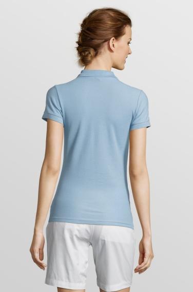 Рубашка поло женская People 210 голубая, размер XL