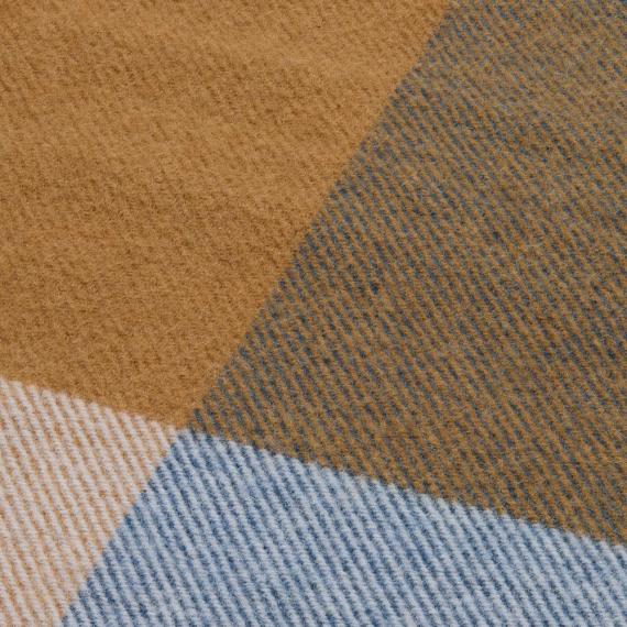 Плед Fleco, синий с коричневым