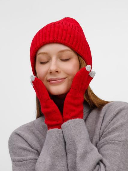 Перчатки сенсорные Spotti Senso, красные, размер S/M