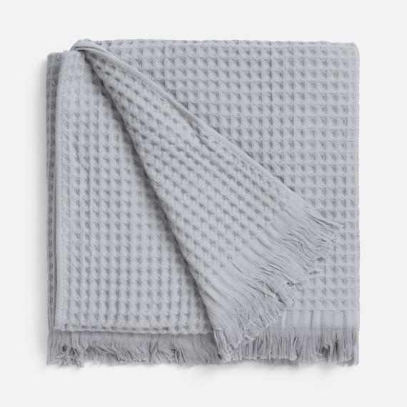 Плед вафельный Elenglect, светло-серый