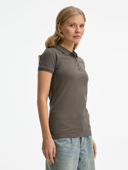 Рубашка поло женская Brandy Women темно-серый с белым, размер S