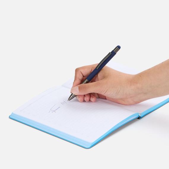 Ручка шариковая со стилусом Digit Soft Touch, синяя