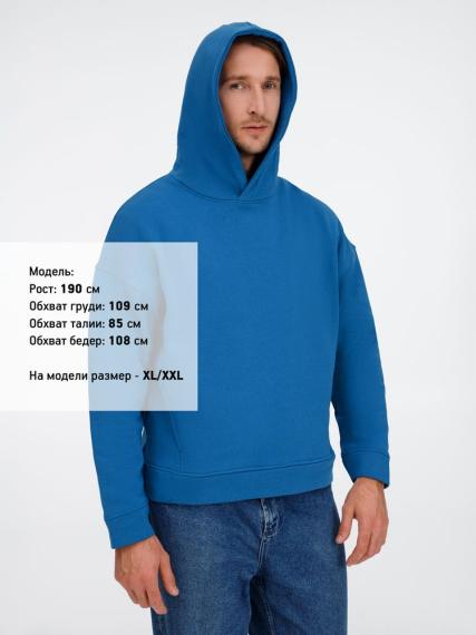 Худи оверсайз унисекс Tolla, синее (джинс), размер XL/2XL