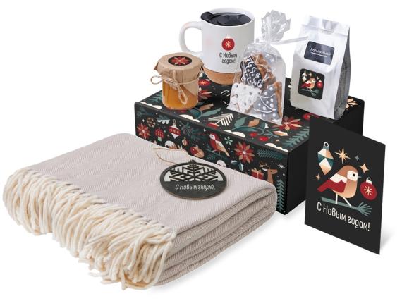 Подарочный набор «Re:Nest» с пледом, кружкой и вареньем