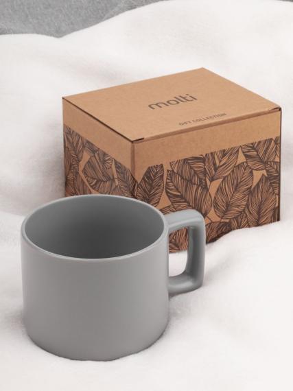 Чашка Jumbo в коробке матовая, светло-серая