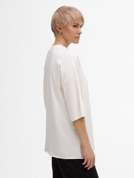 Футболка унисекс T1, молочно-белая, размер M/L