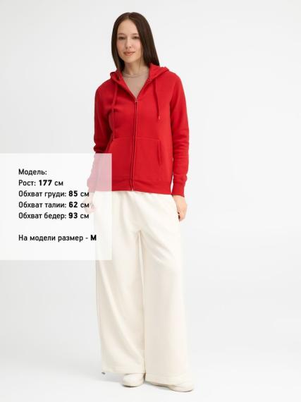 Толстовка женская на молнии с капюшоном Seven Women, красная, размер S