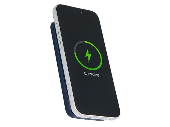 Магнитный беспроводной внешний аккумулятор со встроенными кабелями «Мэни», 10000 мАч