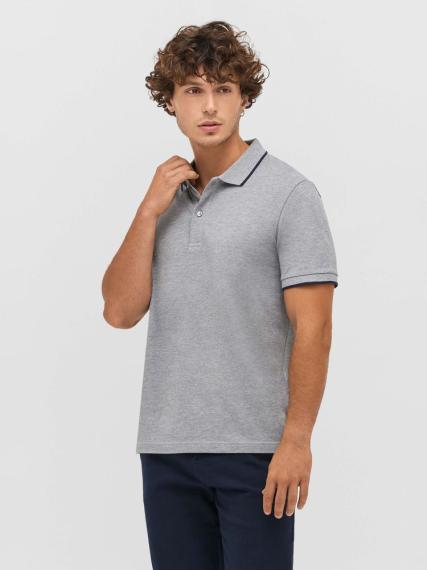 Рубашка поло унисекс Palermo, ярко-синяя с белым, размер XS