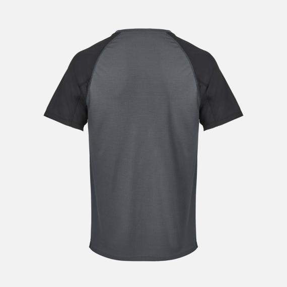 Футболка спортивная унисекс Vortex, черная с темно-серым, размер XXL