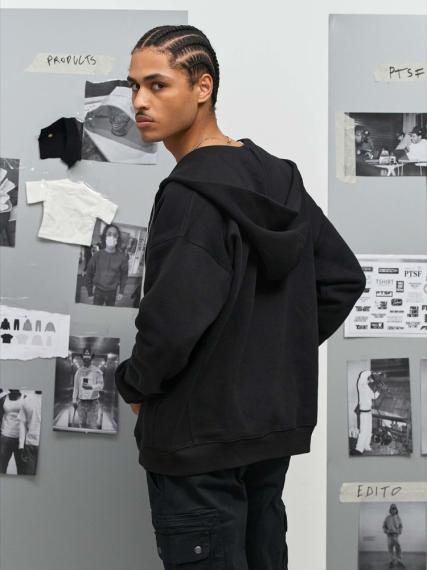 Толстовка унисекс на молнии Jelo, черная, размер XS