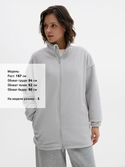 Куртка флисовая унисекс Nebo, светло-серая, размер XXL