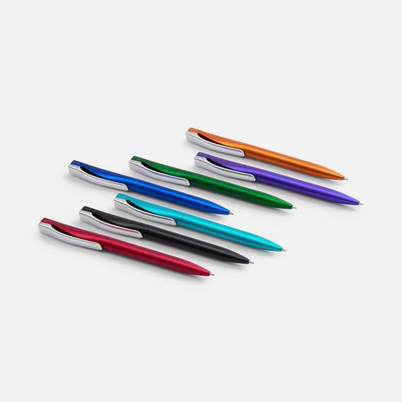 Ручка шариковая Pin Silver, оранжевый металлик