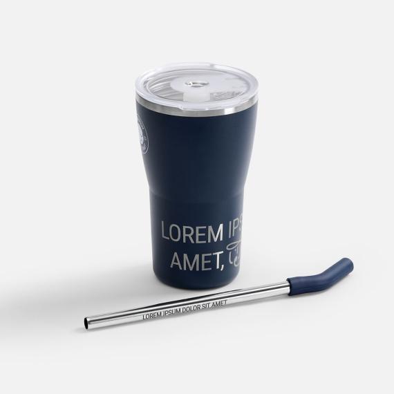 Термостакан Sapporo без логотипа, темно-синий
