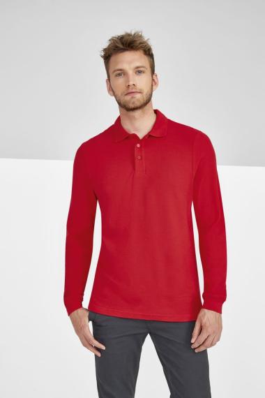 Рубашка поло мужская с длинным рукавом Winter II 210 серый меланж, размер M